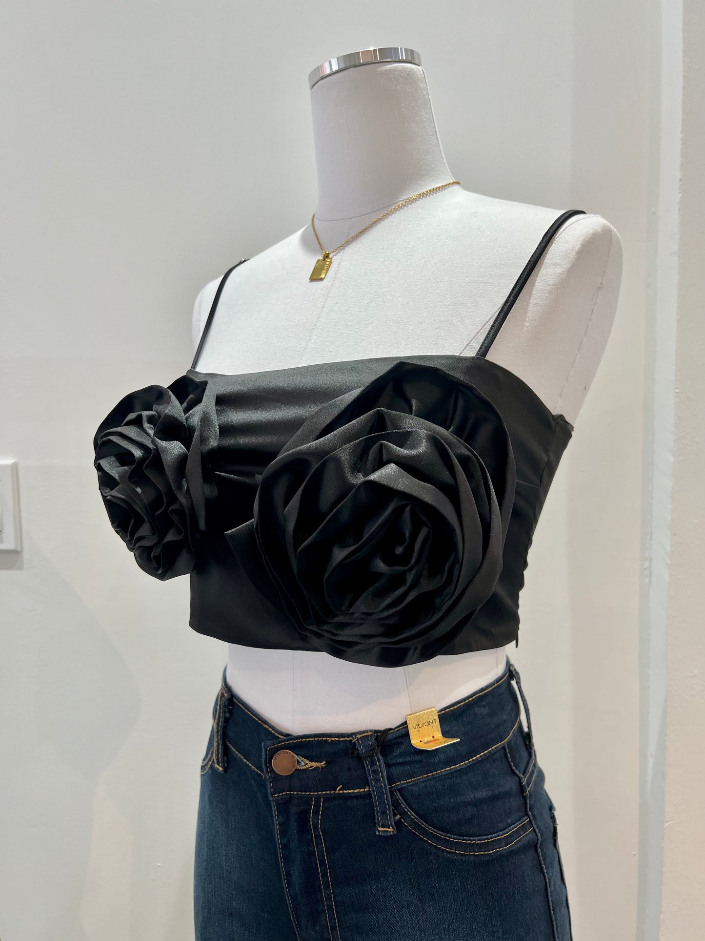 Flower Satin Top