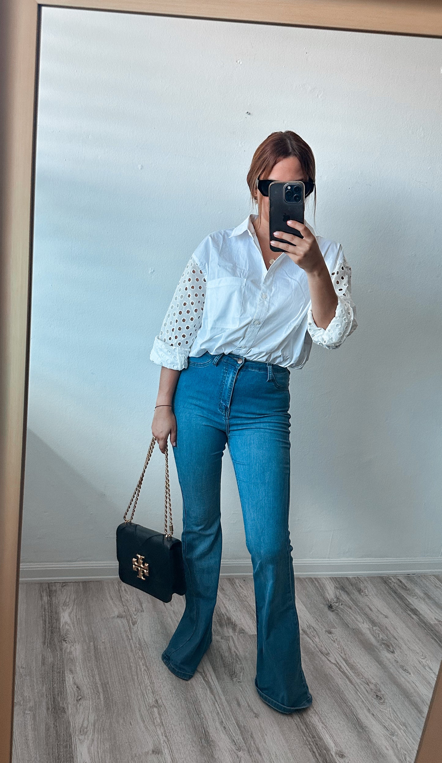 Eyelet Sleeve Top