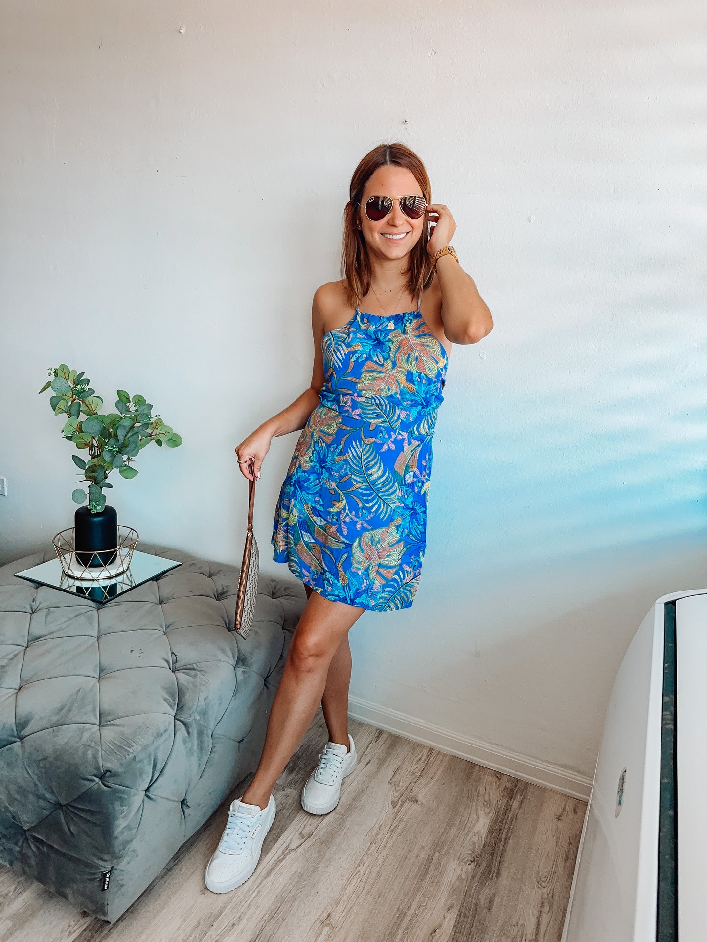 Blue Tropical Dress